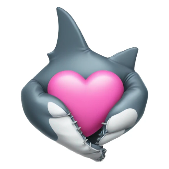 glove ,shark and pink heart sticker