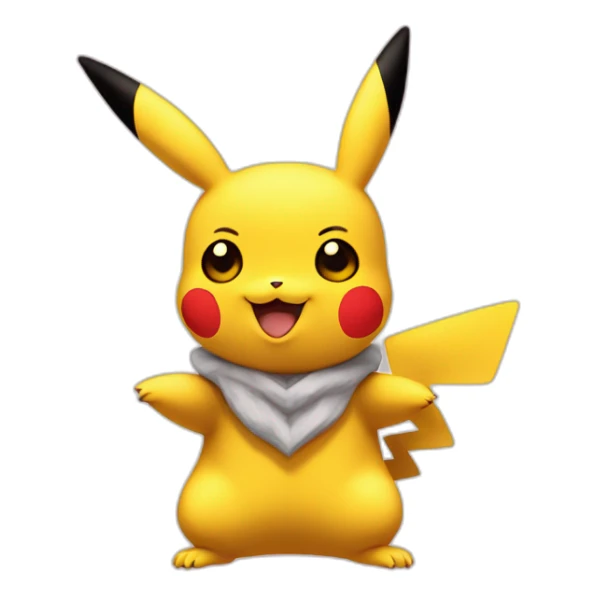 Pikachu with hearts instead of eyes sticker