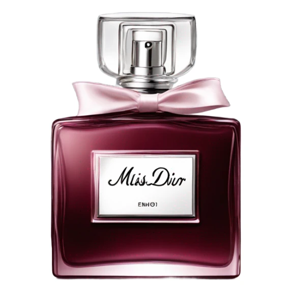 Burgundy miss Dior perfume sticker