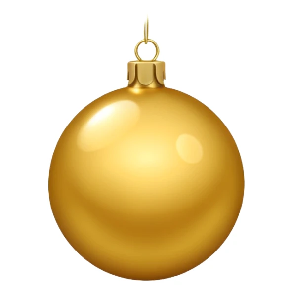 Christmas tree ball golden sticker