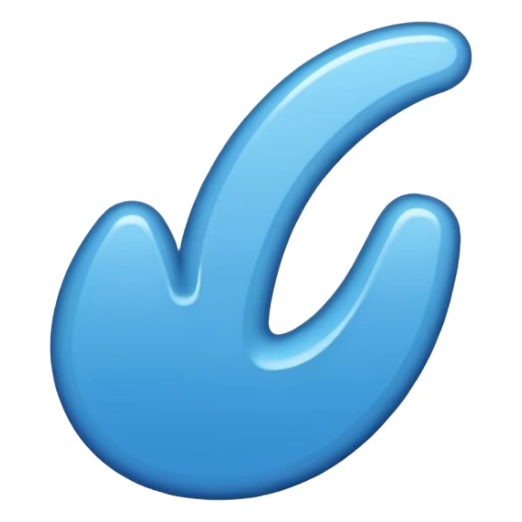 Mavi tık içi beyaz dişi mavi emoji sticker