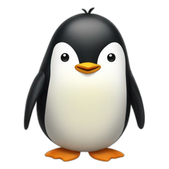 penguin stylized sticker