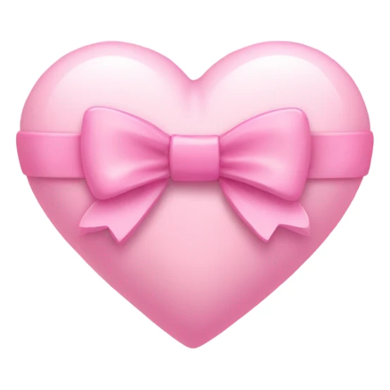 Light pink heart with little pink bow sticker