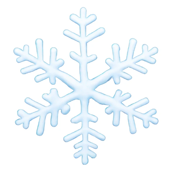 A Snowflake in the shape of a heart  sticker