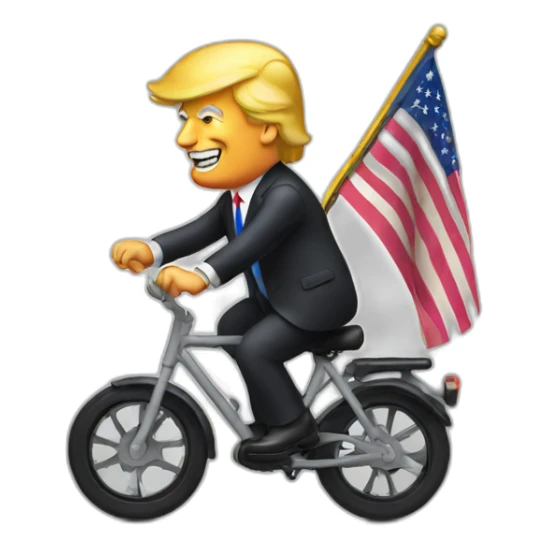 Trump on bike sticker