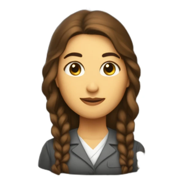 Thayrigalicia mujer conferencista pielmarron Cabellolargolisonegroflequillo sticker