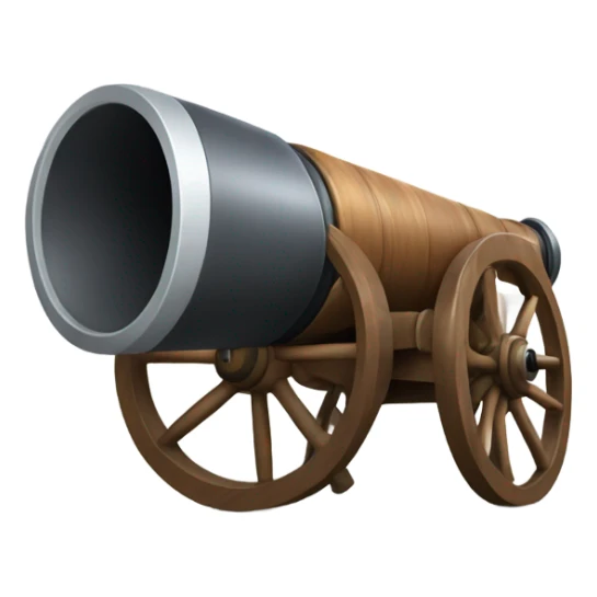 Cannon shooting a soccer ball sticker