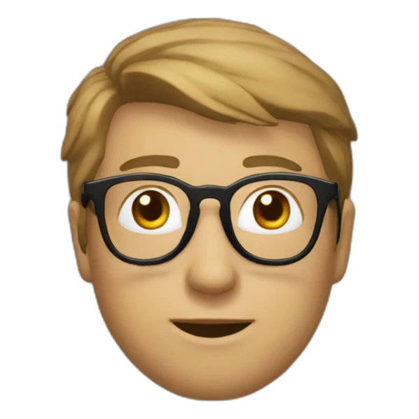 Un chient avec des lunettes de soemî sticker