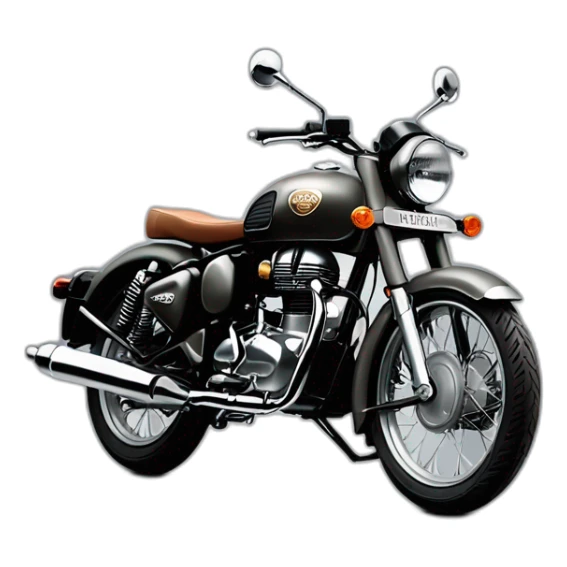 royal enfield classic 350 gunmetal grey Brown seat and matte black engine sticker