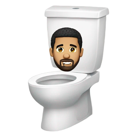 Drake in a toilet sticker