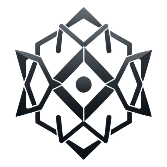 Create an emoji in which it is representing AI logo similarly like the logo of Chat GPT ,Gemini but different completely different and very professional not simple and try to make it in black and white colour sticker