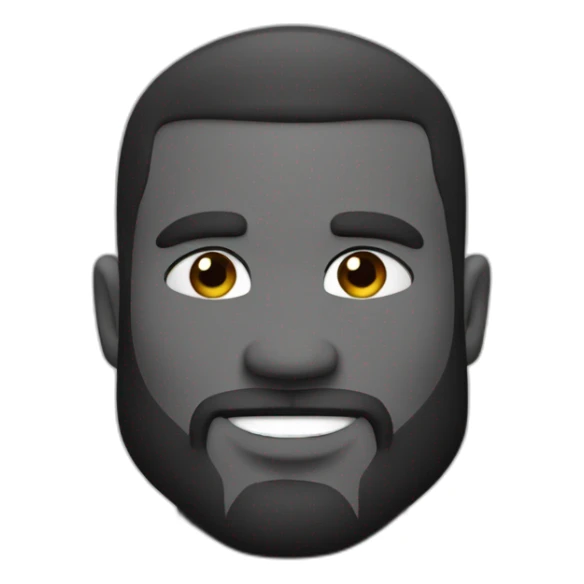 gigachad black and white muscle big chin beard sticker