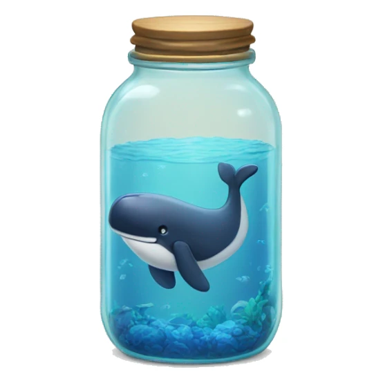 a whale in a jar sticker