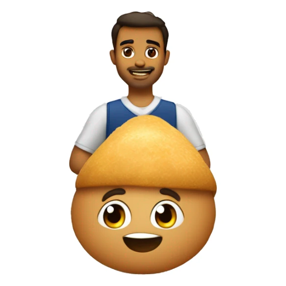 Coxinha feliz com mãozinha e pezinho  sticker
