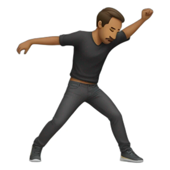 Homme qui fait un dab sticker