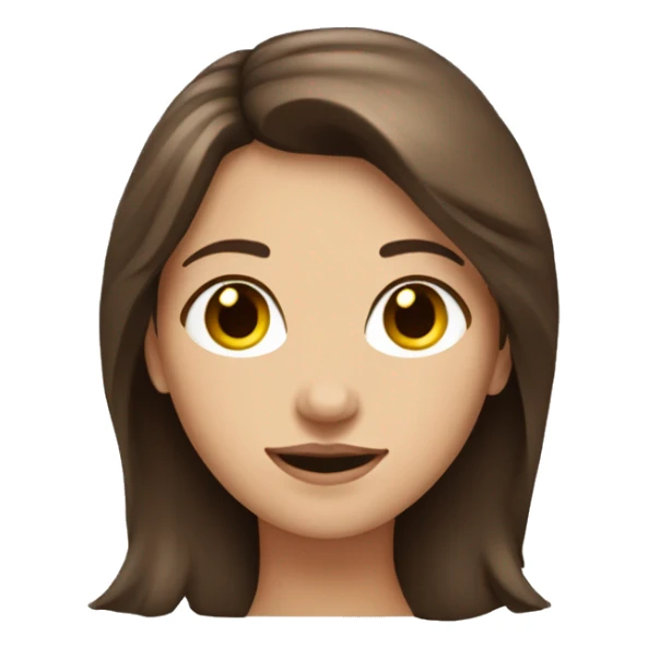 Brunette woman brown hair durmeindl sticker