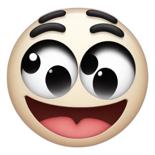 emoji with heart eyes and goofy smile sticker