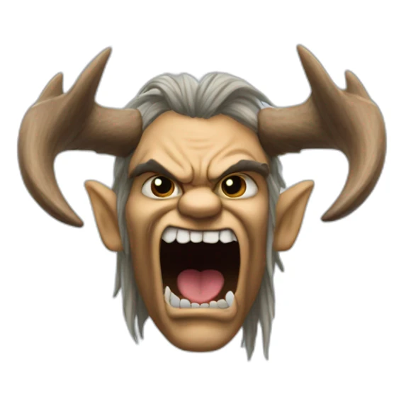 Eddie from Iron Maiden with moose horns sticker