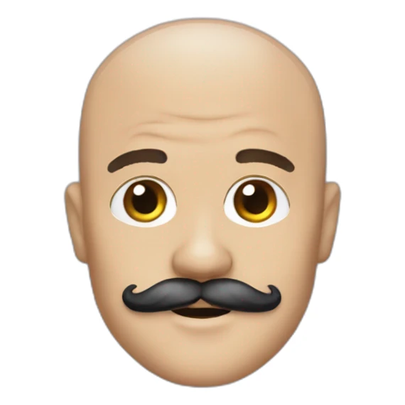Justin bieber bald with a mustache sticker