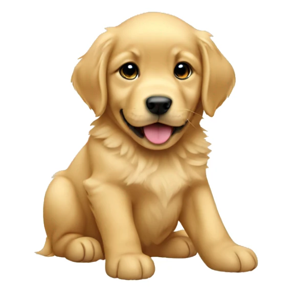 baby golden retriever sticker