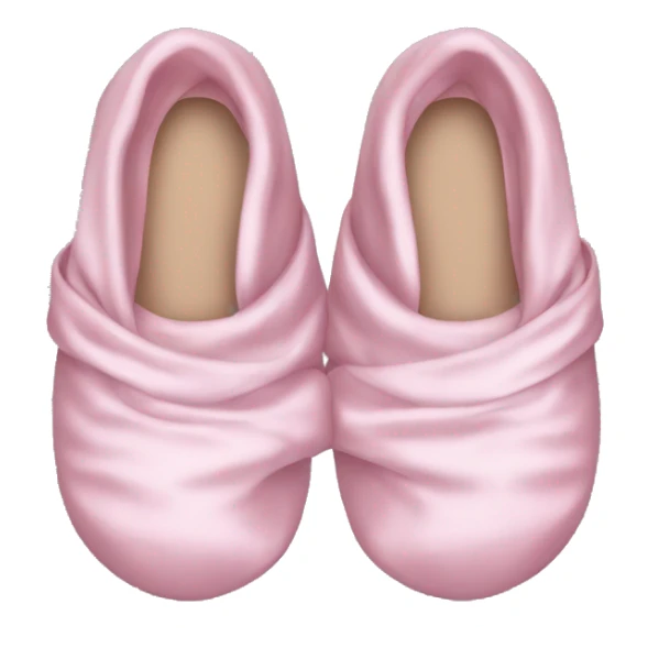 Light pink silk slippers and robe sticker