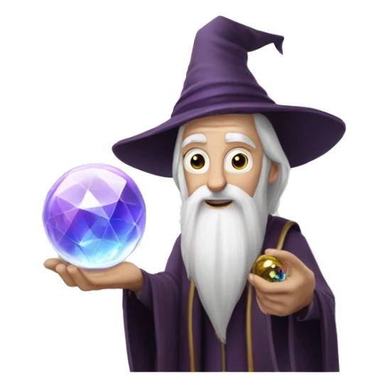 Dumbledore holds a crystal ball in his hand sticker
