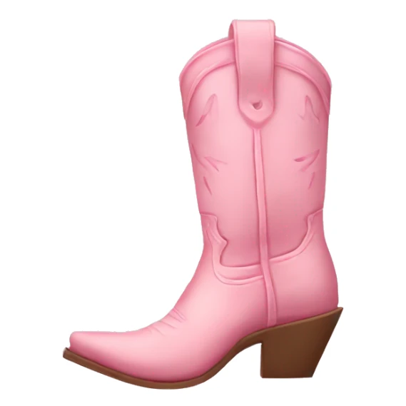 Pastel pink cowgirl boot sticker