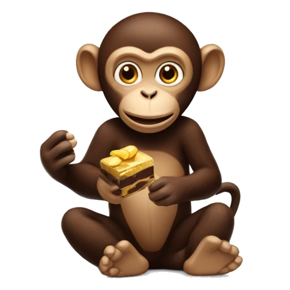 Monkey with chocolate  sticker