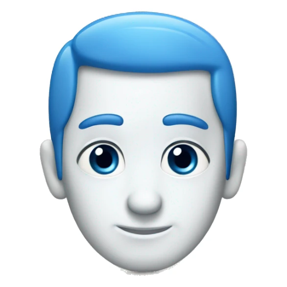 Un baldón francés con los ojos azules y piel color crema sticker