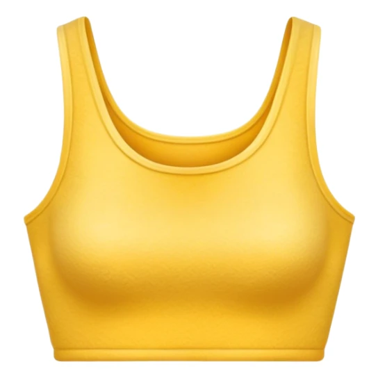 super realistic isolated yellow cashmere crop top sticker