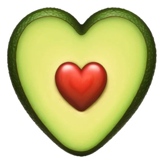 Coração de abacate sticker
