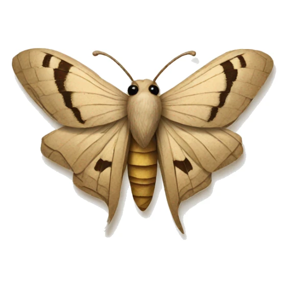 Moth made out of a book sticker