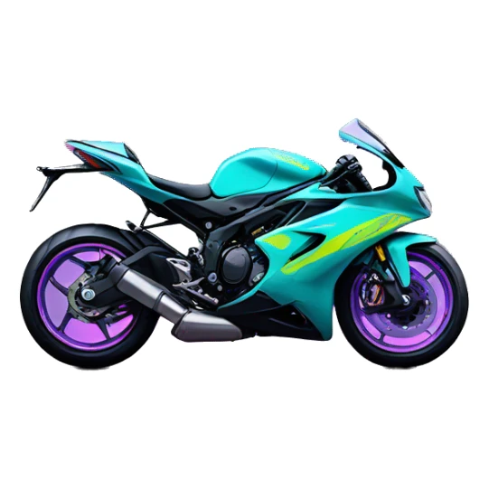 Supersport bike in neon colors sticker