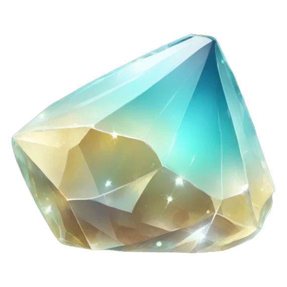 Shiny sparkly glass crystal gem shard sticker