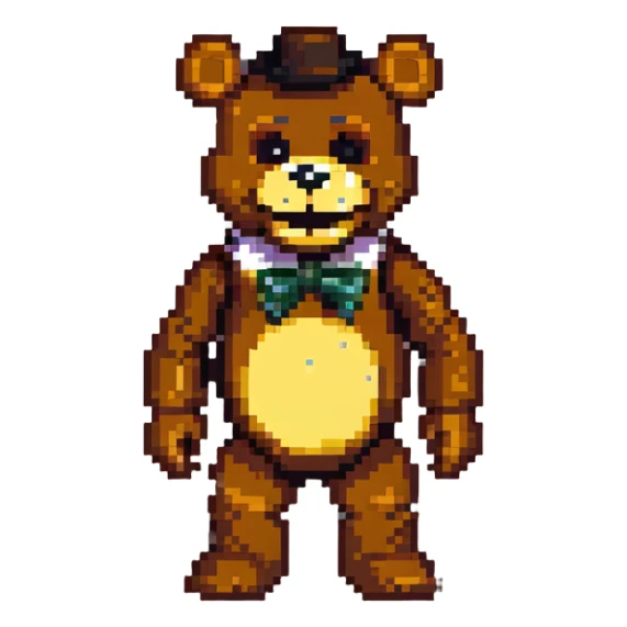 Freddy Fazbear from Five Nights at Freddy's game sticker