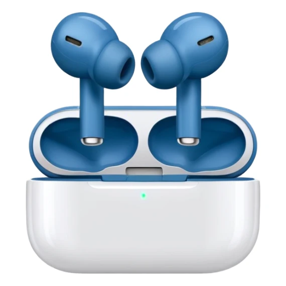 white minimalist iPhone style earphones with charging case sticker