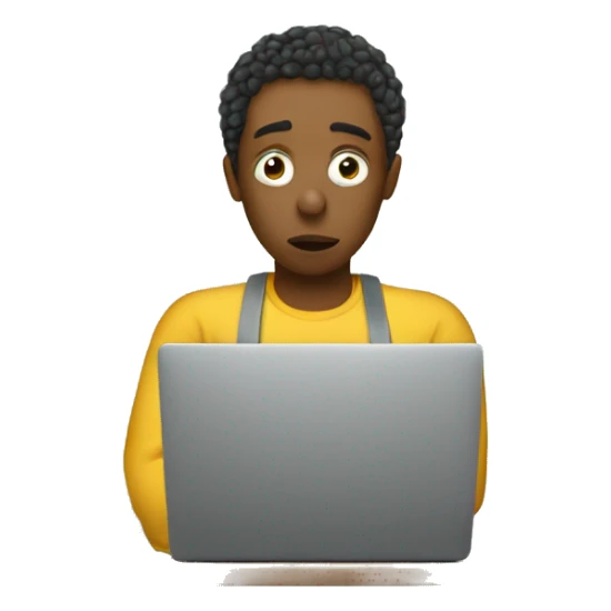 I am sick, working from home with my laptop sticker