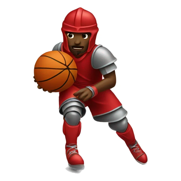 Red Knight dribbling a basketball  sticker