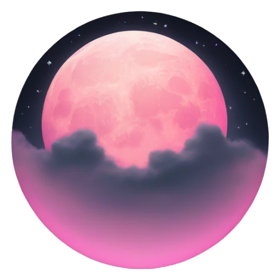Pink moon  sticker