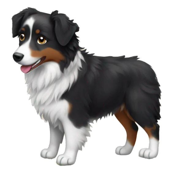 Plant garland Small black australian shepherd dog sticker