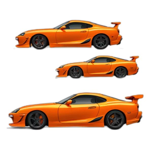 Supra arancione fast and furious sticker