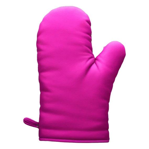 Realistic magenta oven mitt sticker