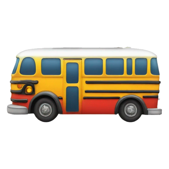 smoking bus with the words "Struggle Bus" at the bottom sticker