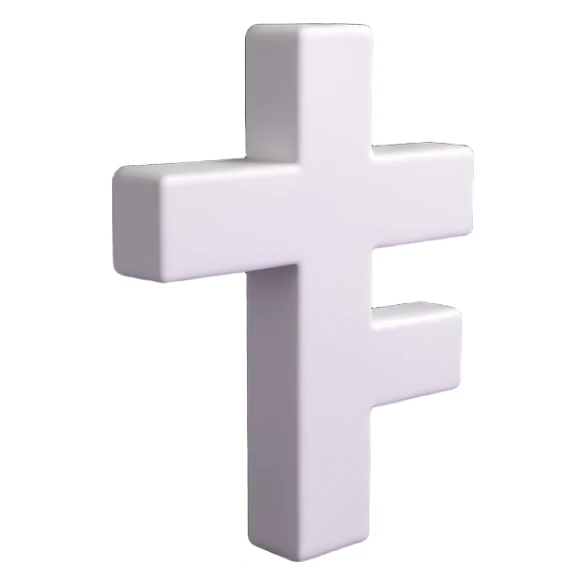 white plus sign, 3D, slightly raised look, Microsoft fluent emoji style sticker
