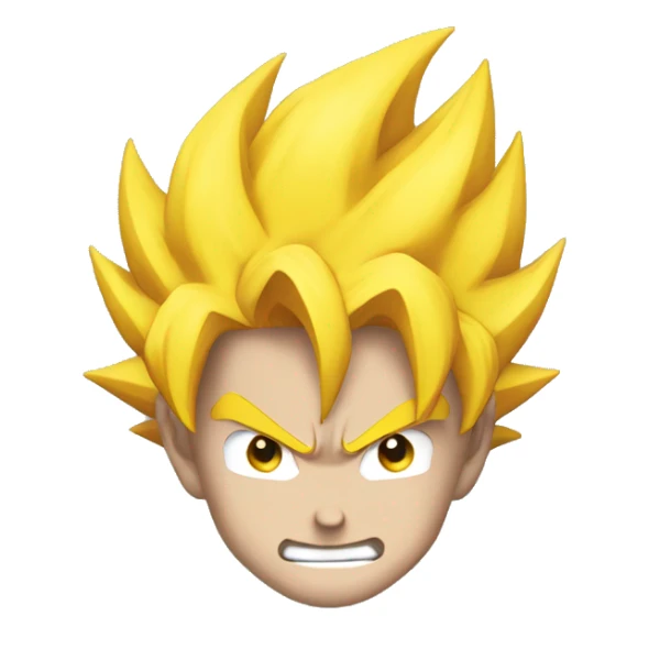 super saiyan goku, yellow hair sticker