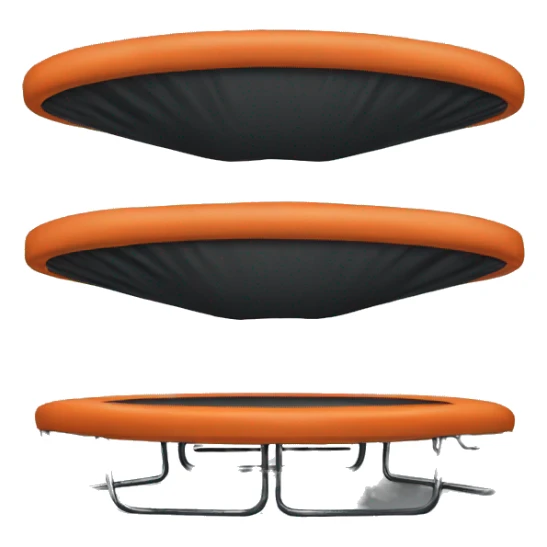 trampoline, black, gray and burnt orange
 sticker