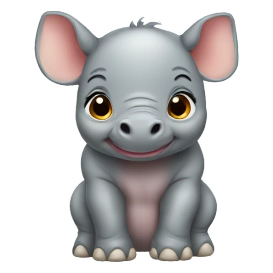 A baby rhinoceros sticker