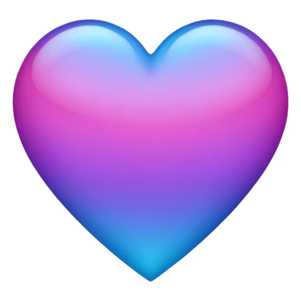Fade from blue to purple heart emoji sticker