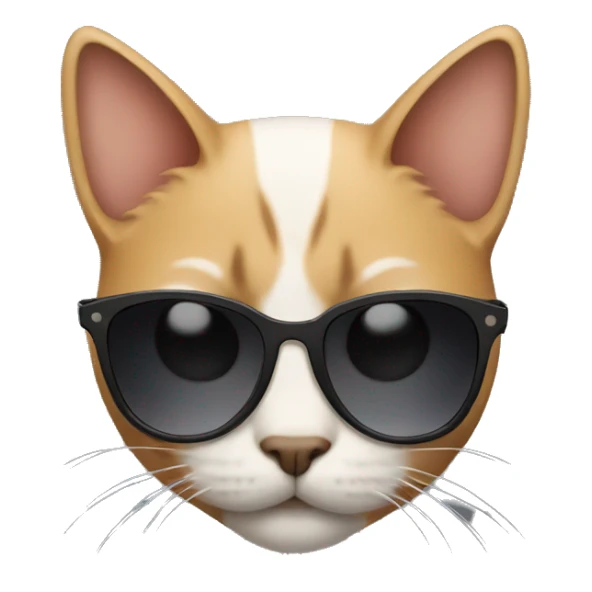Cat with sunglasses sticker