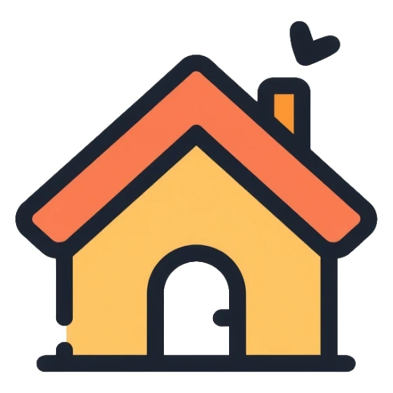 home with the text "tell" sticker